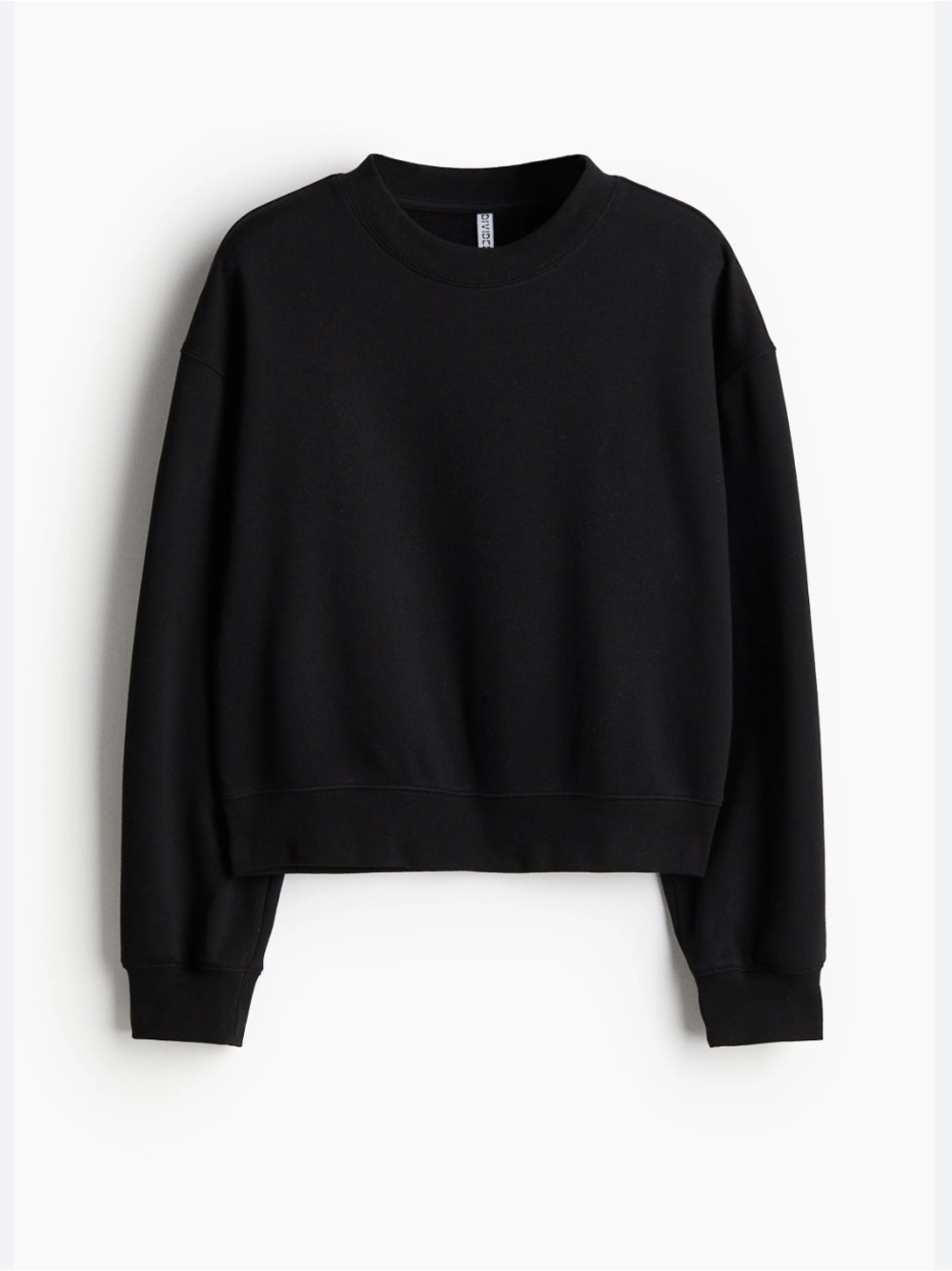 New H&M Black Crewneck Sweatshirt Size Small Cotton - Picture 2 of 10